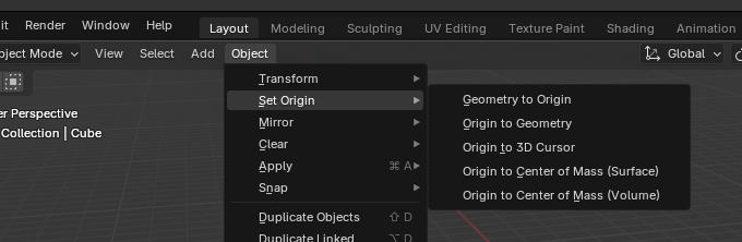 blender修改origin方法