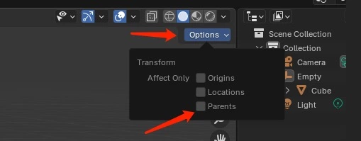 blender修改parents
